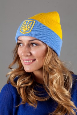 Женская шапка Ukraine-LightBlue