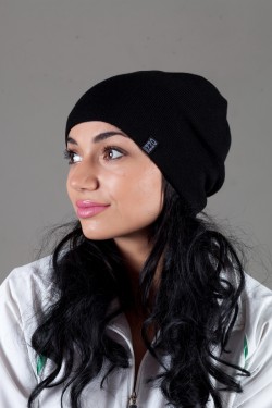 Женская трикотажная шапка Ozzi18-Black