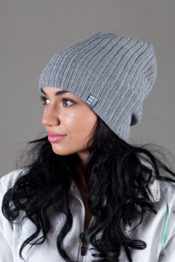 Женская трикотажная шапка Ozzi32-Light Grey