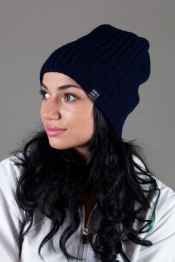 Женская трикотажная шапка Ozzi32-Dark Blue