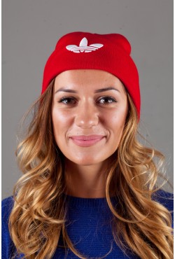 Женская спортивная шапка Adidas2015-DarkRed