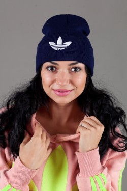 Женская спортивная шапка Adidas2015-DarkBlue