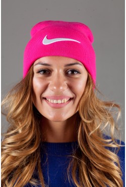Женская спортивная шапка Nike-DarkPink
