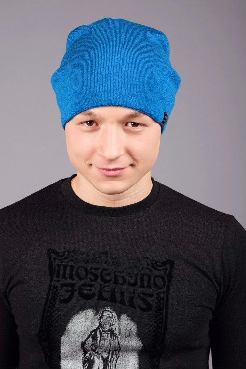 Мужская трикотажная шапка Ozzi blue