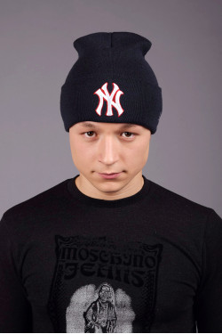 зимние шапки, Мужская шапка New York Dark Blue