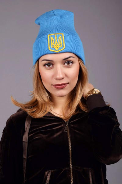 Женская трикотажная шапка Ukraine 3
