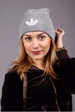 Женская спортивная шапка Adidas Grey