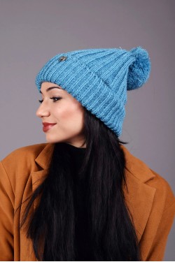 Женская вязаная шапка Marshe-S Blue