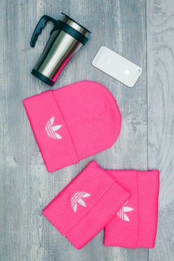 Женская спортивная шапка Adidas2015-Pink