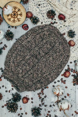 Женская вязанная шапка W-Luxury 9198S-915