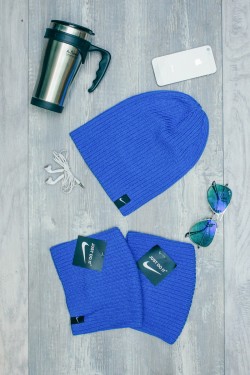 Мужская спортивная шапка Nike Light - Blue
