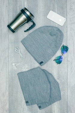 Женская трикотажная шапка Ozzi18-Light Grey