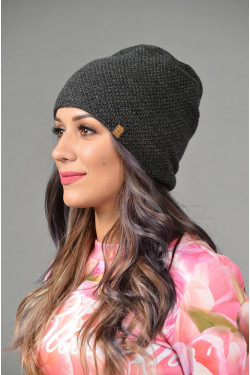 зимние шапки, Женская трикотажная шапка ozzi-95-gray-W