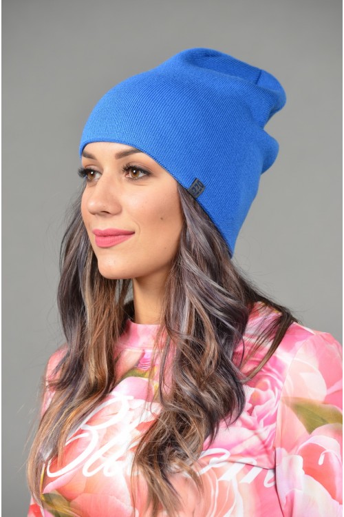 Женская трикотажная шапка ozzi-18-l-blue-W