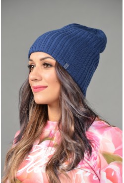 Женская трикотажная шапка ozzi32-blue-W