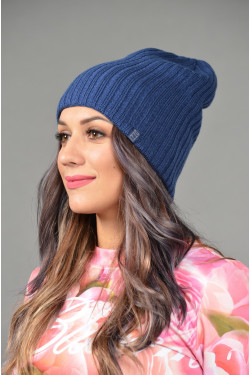 зимние шапки, Женская трикотажная шапка ozzi32-blue-W