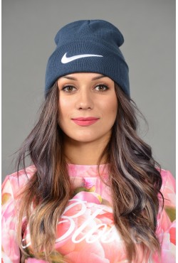 Женская спортивная шапка Nike-d-blue-W