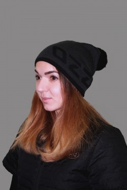Женская трикотажная шапка ozzi 69-black-W
