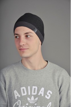 Мужская трикотажная шапка Ozzi Classic Grey/Black