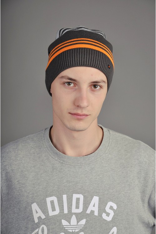 Мужская трикотажная шапка  34-Orange