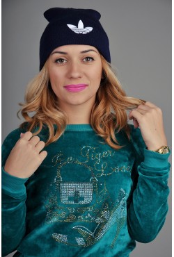 Женская спортивная шапка Adidas синяя