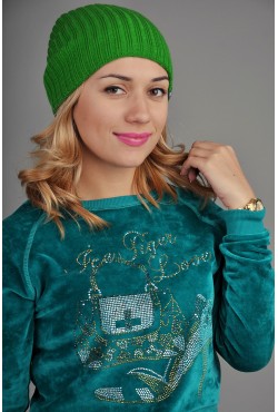 Женская трикотажная шапка Ozzi Warm зеленая
