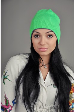 Женская трикотажная шапка 72-Green