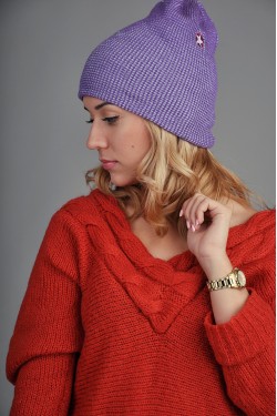 Женская шапка SQWEAR Violet/Grey
